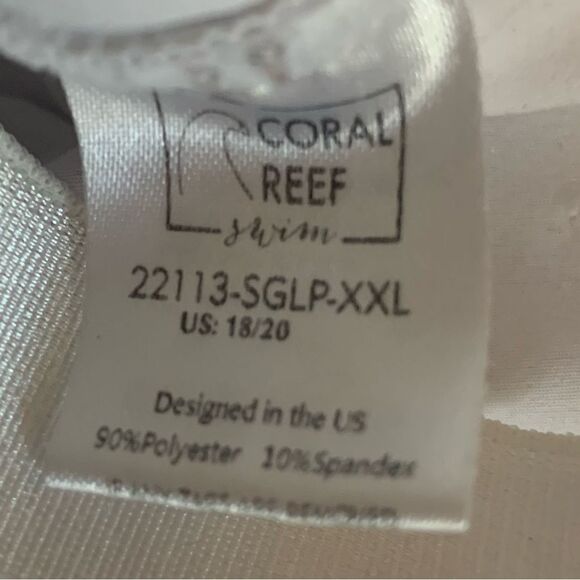 CORAL REEF Sage Leopard Adventurer Swim Top XXL 18 20 - Picture 8 of 8